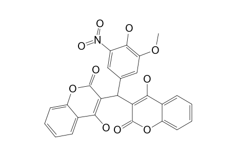 3,3''-(4'-HYDROXY-3'-METHOXY-5'-NITRO-BENZYLIDENE)-BIS-(4-HYDROXY-COUMARIN)