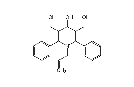 1-ALLYL-2,6-DIPHENYL-4-HYDROXY-3,5-PIPERIDINEDIMETHANOL