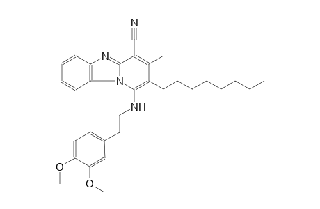 1-{[2-(3,4-dimethoxyphenyl)ethyl]amino}-3-methyl-2-octylpyrido[1,2-a]benzimidazole-4-carbonitrile