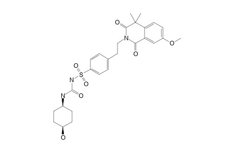 1-[[4-[2-(3,4-DIHYDRO-7-METHOXY-4,4-DIMETHYL-1,3-DIOXO-2-(1H)-ISOQUINOLINYL)-ETHYL]-PHENYL]-SULFONYL]-3-(CIS-4-HYDROXYCYCLOHEXYL)-UREA