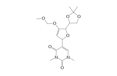 5-[2'-DEOXY-3'-O-(METHOXYMETHYL)-5',6'-O-(1-METHYLETHYLIDEN)-BETA-D-THREO-HEX-2'-ENOFURANOSYL]-1,3-DIMETHYL-2,4-(1H,3H)-PYRIMIDINDION