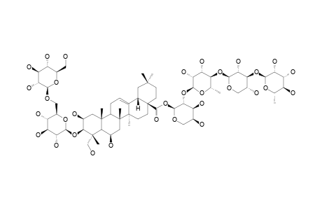 MIMUSIN;3-O-[BETA-D-GLUCOPYRANOSYL-(1->6)-BETA-D-GLUCOPYRANOSYL]-2-BETA,3-BETA,6-BETA,23-TETRAHYDROXYLOEAN-12-EN-28-OIC-ACID-28-O-ALPHA-L-RHAMNOPYR