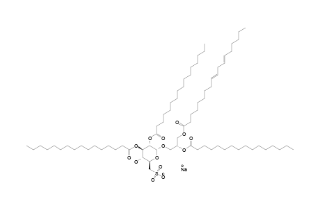 1,2,2''',3'''-TETRAACYL-6'''-SULFO-ALPHA-QUINOVOPYRANOSYLGLYCEROL;(2-S)-1-LINOLEOYL-2,2''',3'''-TRIPALMITOYL-3-O-ALPHA-D-6'''-SULFOQUINOVOPYRANOSYL