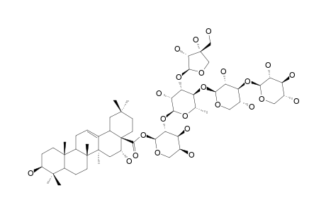 28-O-[XYLOPYRANOSYL-(1->3)-XYLOPYRANOSYL-(1->4)-[APIOFURANOSYL-(1->3)]-RHAMNOPYRANOSYL-(1->2)-ARABINOPYRANOSYL]-ECHINOCYSTIC-ACID-ESTER