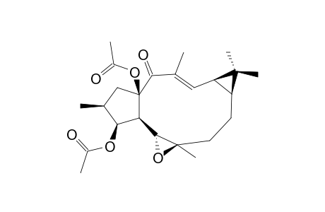 (-)-(12-E,2-S,3-S,4-R,5-R,6-R9-S,11-S,15-R)-3,15-DIACETOXY-5,6-EPOXYLATHYR-12-EN-14-ONE