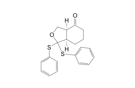 4(1H)-Isobenzofuranone, hexahydro-1,1-bis(phenylthio)-, cis-