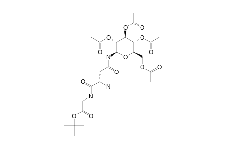 TERT.-BUTYL-N'-(2,3,4,6-TETRA-O-ACETYL-BETA-D-GLUCOPYRANOSYL)-ASPARAGINYLGLYCINATE;H-ASN-(AC-4-BETA-D-GLC)-GLY-O-(T)-BU