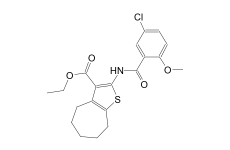 ethyl 2-[(5-chloro-2-methoxybenzoyl)amino]-5,6,7,8-tetrahydro-4H-cyclohepta[b]thiophene-3-carboxylate