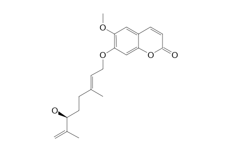 ISOSCHININ-ALLYLOL;7-[(6S)-HYDROXY-3,7-DIMETHYL-2,7-OCTADIENYL)-OXY-6-METHOXY-COUMARIN