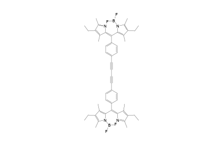 1,4-BIS-[PHENYL-4'-[4'',4''-DIFLUORO-8''-(1'',3'',5'',7''-TETRAMETHYL-2',6'-DIETHYL-4'-BORA-3'A,4'A-DIAZA-S-INDACENE)]]-BUTADYINE