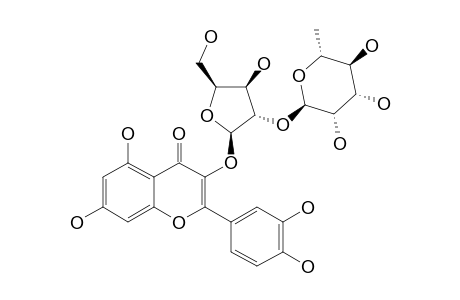 ARAPETALOSIDE-A;QUERCETIN-3-O-ALPHA-L-RHAMNOPYRANOSYL-(1->2)-ALPHA-L-ARABINOFURANOSIDE