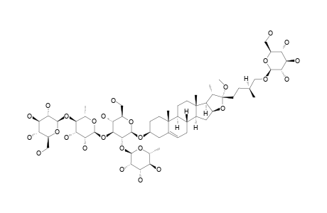 (25S)-26-[(BETA-D-GLUCOPYRANOSYL)-OXY]-22-ALPHA-METHOXYFUROST-5-EN-3-BETA-YL-O-ALPHA-L-RHAMNOPYRANOSYL-(1->2)-O-[O-BETA-D-GLUCOPYRANOSYL-(1->4)-ALP