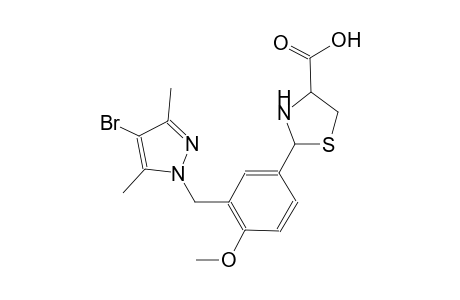 4-thiazolidinecarboxylic acid, 2-[3-[(4-bromo-3,5-dimethyl-1H-pyrazol-1-yl)methyl]-4-methoxyphenyl]-