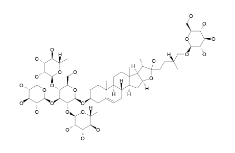 #19;26-O-BETA-D-GLUCOPYRANOSYL-3-BETA,22-XI,26-TRIHYDROXY-(25R)-FUROST-5-ENE-3-O-[ALPHA-L-RHAMNOPYRANOSYL-(1->2)]-[(BETA-D-XYLOPYRANOSYL-(1->3)]-[ALPHA-L-RHAMN