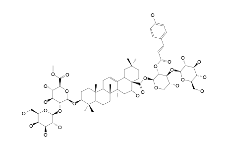 TRAGOPOGONOSIDE-F;3-O-BETA-[GALACTOPYRANOSYL-(1->2)-(6-O-METHYL)-GLUCURONOPYRANOSYL]-ECHINOCYSTIC-ACID-28-O-[GLUCOPYRANOSYL-(1-3)-(2-COUMAROYLOXY