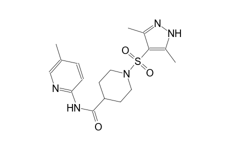 1-[(3,5-dimethyl-1H-pyrazol-4-yl)sulfonyl]-N-(5-methyl-2-pyridinyl)-4-piperidinecarboxamide