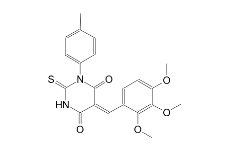 (5Z)-1-(4-methylphenyl)-2-thioxo-5-(2,3,4-trimethoxybenzylidene)dihydro-4,6(1H,5H)-pyrimidinedione