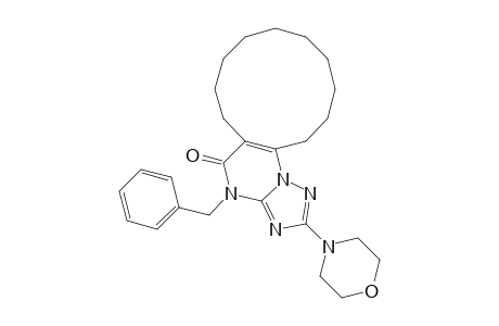 16-BENZYL-5,6,7,8,9,10,11,12,13,14-DECAHYDRO-2-MORPHOLINO-CYClODODECA-[E]-[1,2,4]-TRIAZOLO-[1,5-A]-PYRIMIDIN-15(16H)-ONE