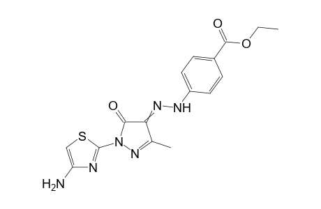 4-(4-Ethoxycarbonyl-phenylhydrazono)-3-methyl-1-(4-aminothiazol-2-yl)-2-pyrazolin-5-one