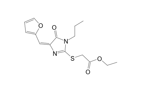 {4-[1-Furan-2-yl-meth-(E)-ylidene]-5-oxo-1-propyl-4,5-dihydro-1H-imidazol-2-ylsulfanyl}-acetic acid ethyl ester