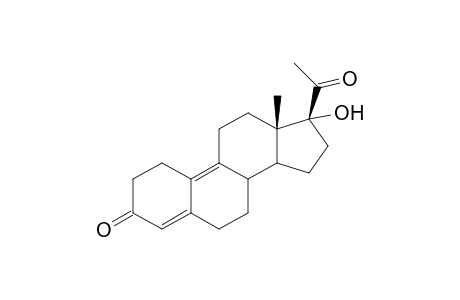 17.alpha.-Hydroxy-19-Norpregna-4,9-diene-3,20-dione