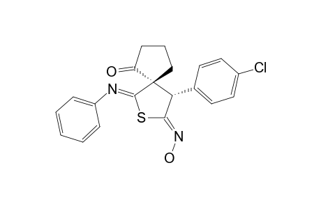 4'-(4-CHLOROPHENYL)-5'-HYDROXYIMINO-2'-PHENYLIMINO-1-OXO-2',3',4',5'-TETRAHYDROSPIRO-[CYCLOPENTANE-2,3'-THIOPHENE]