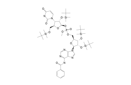 #4A;(R-P)-[O-17,O-18]-2',5'-BIS-O-[(1,1-DIMETHYLETHYL)-DIMETHYLSILYL]-O-(P-METHYL-URIDYLYL)-(3'->5')-N-(6)-BENZOYL-2',3'-BIS-O-[(1,1-DIMETHYLETHYL)-DIMETHYLSIL