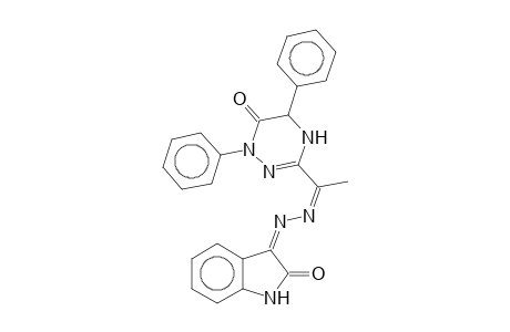 3-[(2Z)-2-[1-(6-oxidanylidene-1,5-diphenyl-2,5-dihydro-1,2,4-triazin-3-yl)ethylidene]hydrazinyl]indol-2-one