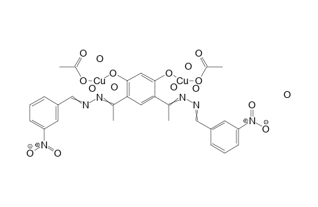 (5-{[(acetyloxy)cuprio]oxy}-2,4-bis(1-{2-[(3-nitrophenyl)methylidene]hydrazin-1-ylidene}ethyl)phenoxy)cuprio acetate heptahydrate