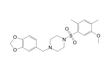 1-(1,3-Benzodioxol-5-ylmethyl)-4-[(5-methoxy-2,4-dimethylphenyl)sulfonyl]piperazine