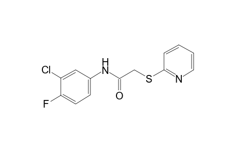 N-(3-Chloro-4-fluorophenyl)-2-(2-pyridinylsulfanyl)acetamide