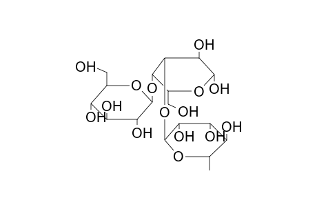 ALPHA-L-RHAMNOPYRANOSYL-(1->3)-[BETA-D-GLUCOPYRANOSYL-(1->4)]-BETA-D-GALACTOPYRANOSE