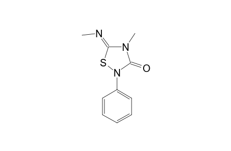 4-METHYL-5-METHYLIMINO-2-PHENYL-1,2,4-THIADIAZOLIDINE-3-ONE