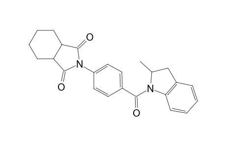 1H-Isoindole-1,3(2H)-dione, 2-[4-[(2,3-dihydro-2-methyl-1H-indol-1-yl)carbonyl]phenyl]hexahydro-