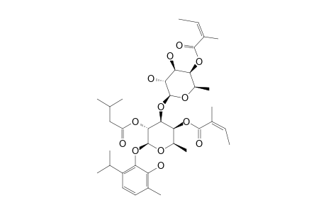 2-HYDROXYTHYMOL-3-O-(4-O-ANGELOYL-BETA-D-FUCOPYRANOSYL)-(1->3)-(4-O-ANGELOYL-2-O-ISOVALERYL)-BETA-D-FUCOPYRANOSIDE