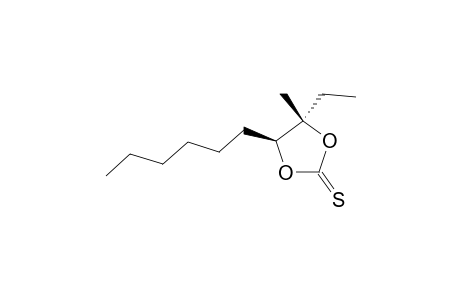 TRANS-4-ETHYL-4-METHYL-5-HEXYL-1,3-DIOXOLAN-2-THION