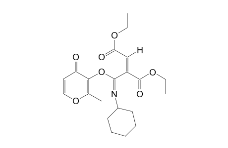 Diethyl 2-((cyclohexylimino)(2-methyl-4-oxo-4H-pyran-3-yloxy) methyl)fumarate