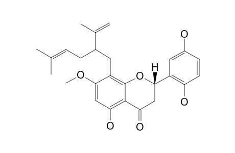 EXIGUAFLAVANONE-F;5,2',5'-TRIHYDROXY-8-LAVANDULYL-7-METHOXY-FLAVANONE