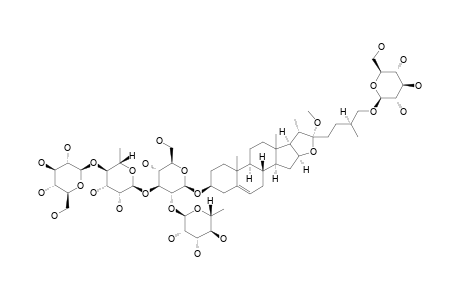 #54;26-O-BETA-D-GLUCOPYRANOSYL-22-ALPHA-METHOXY-3-BETA,26-DIHYDROXY-(25S)-FUROST-5-ENE-3-O-ALPHA-L-RHAMNOPYRANOSYL-(1->2)-[BETA-D-GLUCOPYRANOSYL-(1->4)-ALPHA-L