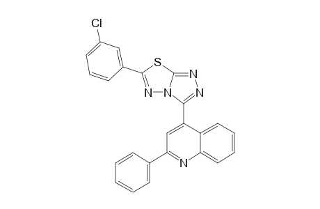 6-(META-CHLOROPHENYL)-3-CINCHOPHENY-1,2,4-TRIAZOLO-[3,4-B]-1,3,4-THIADIAZOL