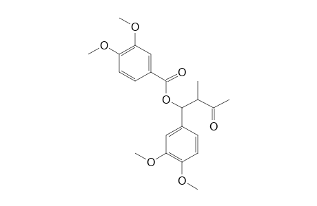 3',4'-DIMETHOXYBENZOIC-ACID-(3'',4''-DIMETHOXYPHENYL)-2-METHYL-3-OXOBUTYLESTER