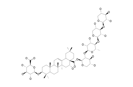 SHIMADOSIDE-A;3-O-BETA-[GLUCURONOPYRANOSYL]-ECHINOCYSTIC-ACID-28-O-[XYLOPYRANOSYL-(1->3)-XYLOPYRANOSYL-(1->4)-RHAMNOPYRANOSYL-(1->2)-XYLOPYRANOSYL