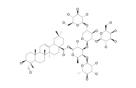 28-O-[GALACTOPYRANOSYL-(1->2)-[GLUCOPYRANOSYL-(1->4)]-XYLOPYRANOSYL-(1->3)-[RHAMNOPYRANOSYL-(1->4)]-FUCOPYRANOSYL]-GYPSOGENIN-ESTER