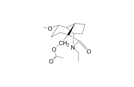 (1R*,4R*,7S*,8S*,9S*)-1-ACETOXYMETHYL-3-AZA-3-ETHYL-9-METHOXY-2-OXOTRICYCLO-[5.4.0.0(4,8)]-UNDECANE