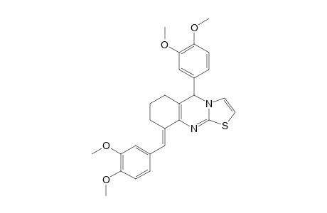 (E)-9-(3,4-Dimethoxybenzylidene)-5-(3,4-dimethoxyphenyl)-6,7,8,9-tetrahydro-5H-thiazolo[2,3-b]quinazoline