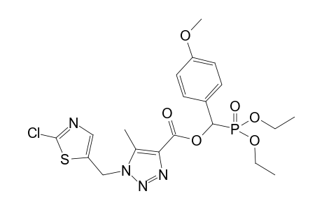 O,O-Diethyl .alpha.-[1-(2-chloro-thiazol-5-ylmethyl)-5-methyl-1H-1,2,3-triazol-4-ylcarbonyloxy]4-methoxybenzylphosphonate