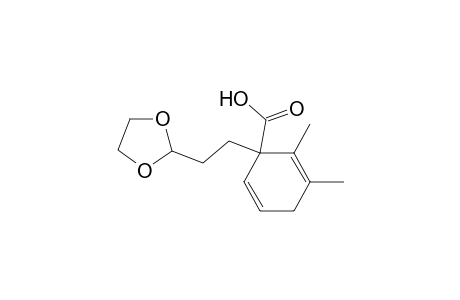 2,5-Cyclohexadiene-1-carboxylic acid, 1-[2-(1,3-dioxolan-2-yl)ethyl]-2,3-dimethyl-, (.+-.)-