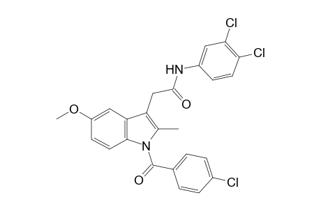 1-(p-chlorobenzoyl)-3',4'-dichloro-5-methoxy-2-methylindole-3-acetanilide