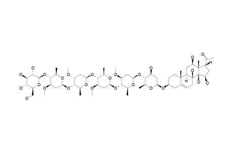 15-BETA-HYDROXYLINEOLON-3-O-BETA-D-GLUCOPYRANOSYL-(1->4)-BETA-D-OLEANDROPYRANOSYL-(1->4)-BETA-D-CYMAROPYRANOSYL-(1->4)-BETA-D-OLEANDROPYRAN