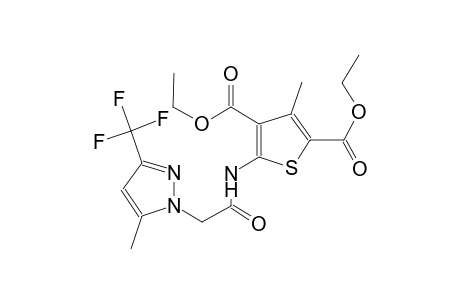 diethyl 3-methyl-5-({[5-methyl-3-(trifluoromethyl)-1H-pyrazol-1-yl]acetyl}amino)-2,4-thiophenedicarboxylate